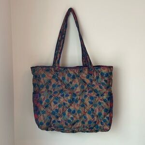 Natural Life Puffy Reversible Tote NWOT